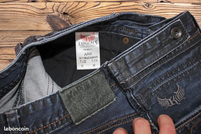 Jean Kaporal Homme Taille 40 - Coupe Droite Classique - Bleu - Très Bon État