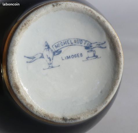 Grands Vases en Porcelaine de Limoges de Michelaud Brothers, 1951, Set de 2 en vente sur