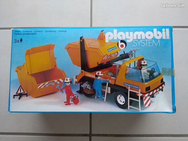 PLAYMOBIL RÉF 9116 - LE CAMION TOUPIE PM + 2 PERSONNAGES - TRAVAUX