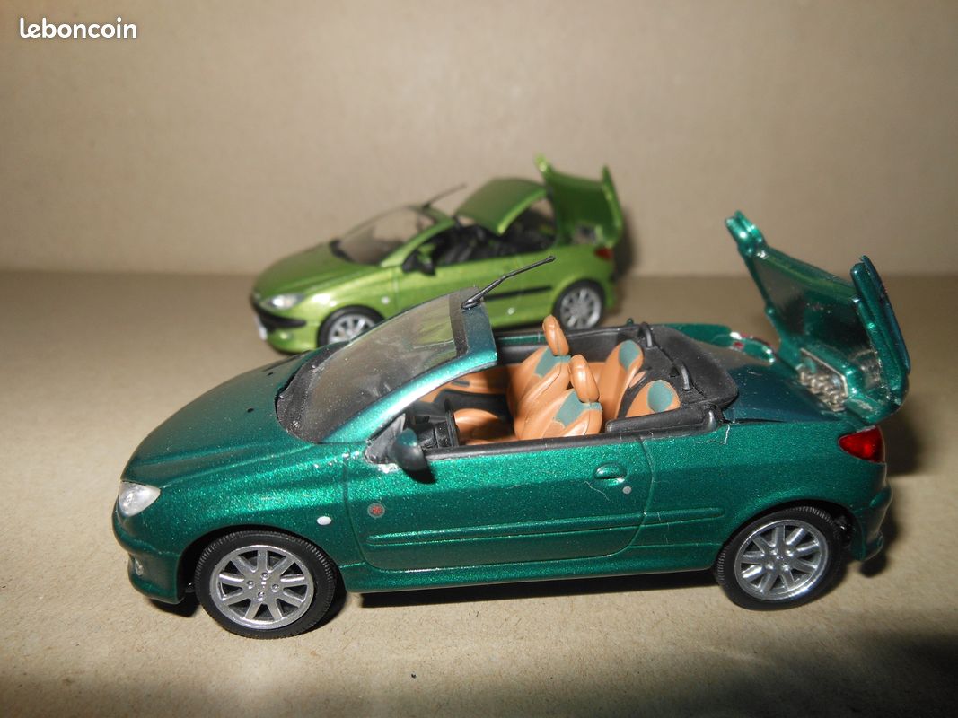 NOREV 1/43 COFFRET PEUGEOT 206 CC VERTE et bleue