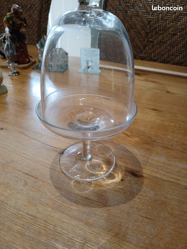 Lot de 2 présentoirs cloche en verre (image 1)