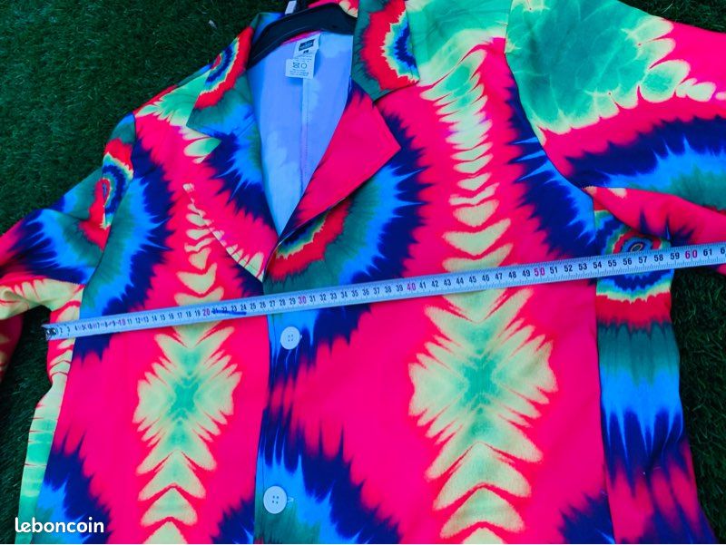 Veste de costume déguisement tie-dye années 70. Hippie - Taille L (image 7)