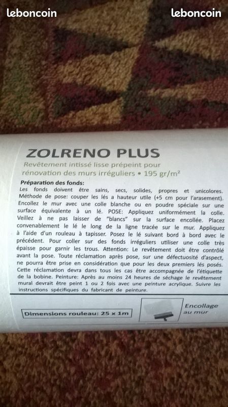 Rouleau 25 m revêtement intissé NEUF (image 3)