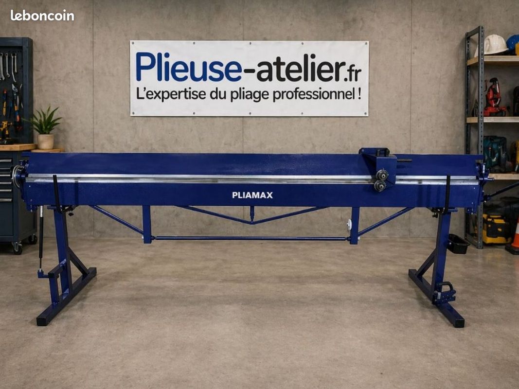 DURABLE – Plieuse PLIAMAX PRO Édition zinc/acier 3,14 m / 0,8 mm + Roto-cisaille + outil à fermer les pinces (image 1)