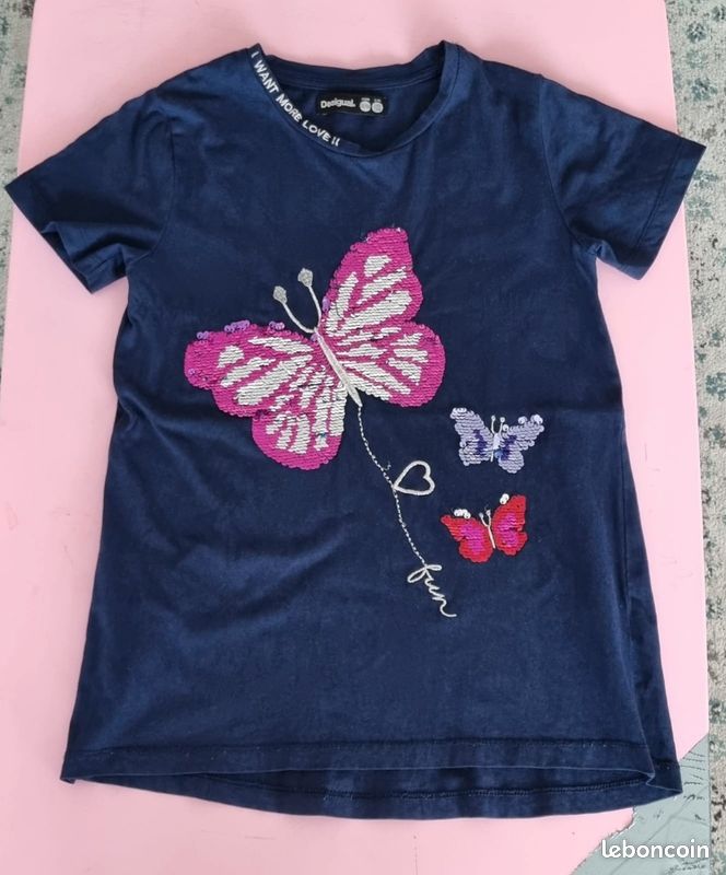 T-shirt Tunique Desigual Pour Fille 11/12 Ans - Occasion Très Bon état