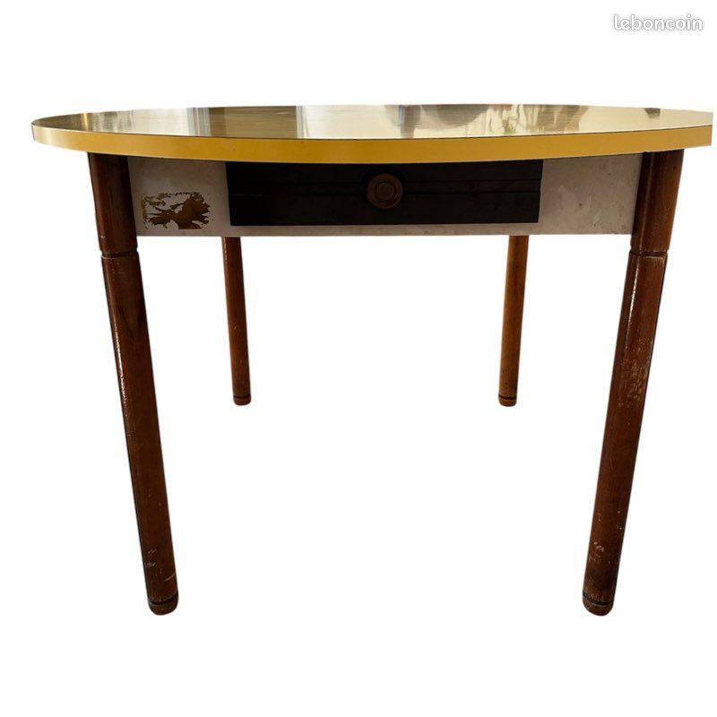 Table Formica jaune (image 3)