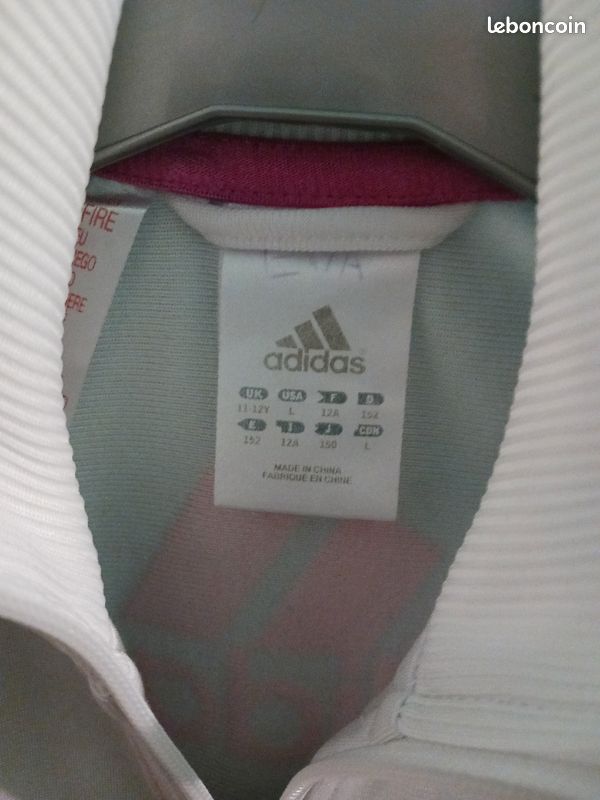Gilet Adidas blanc et rose 12ans (image 4)