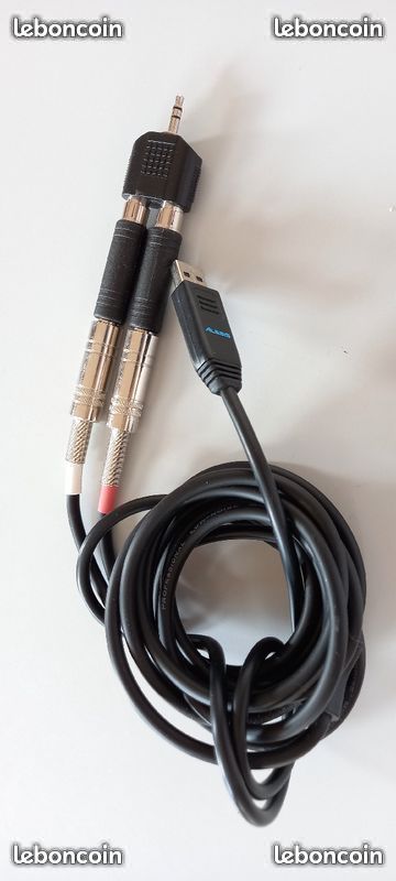 Câble de connexion audio Jack et USB pour instrument de musique (image 1)