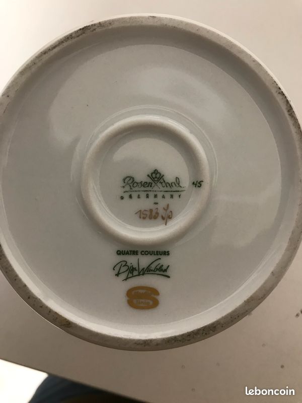 Bonbonnière Rosenthal en porcelaine blanche et dorée (image 4)