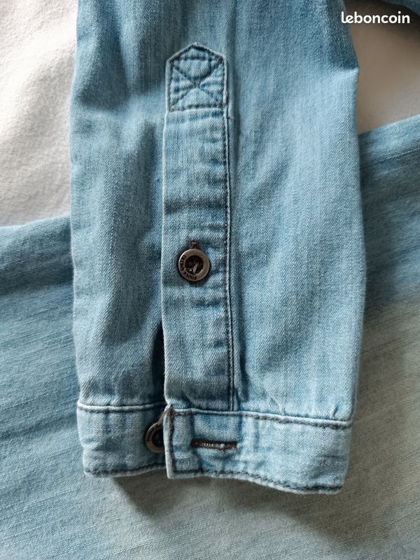 Chemise jean délavé (image 4)