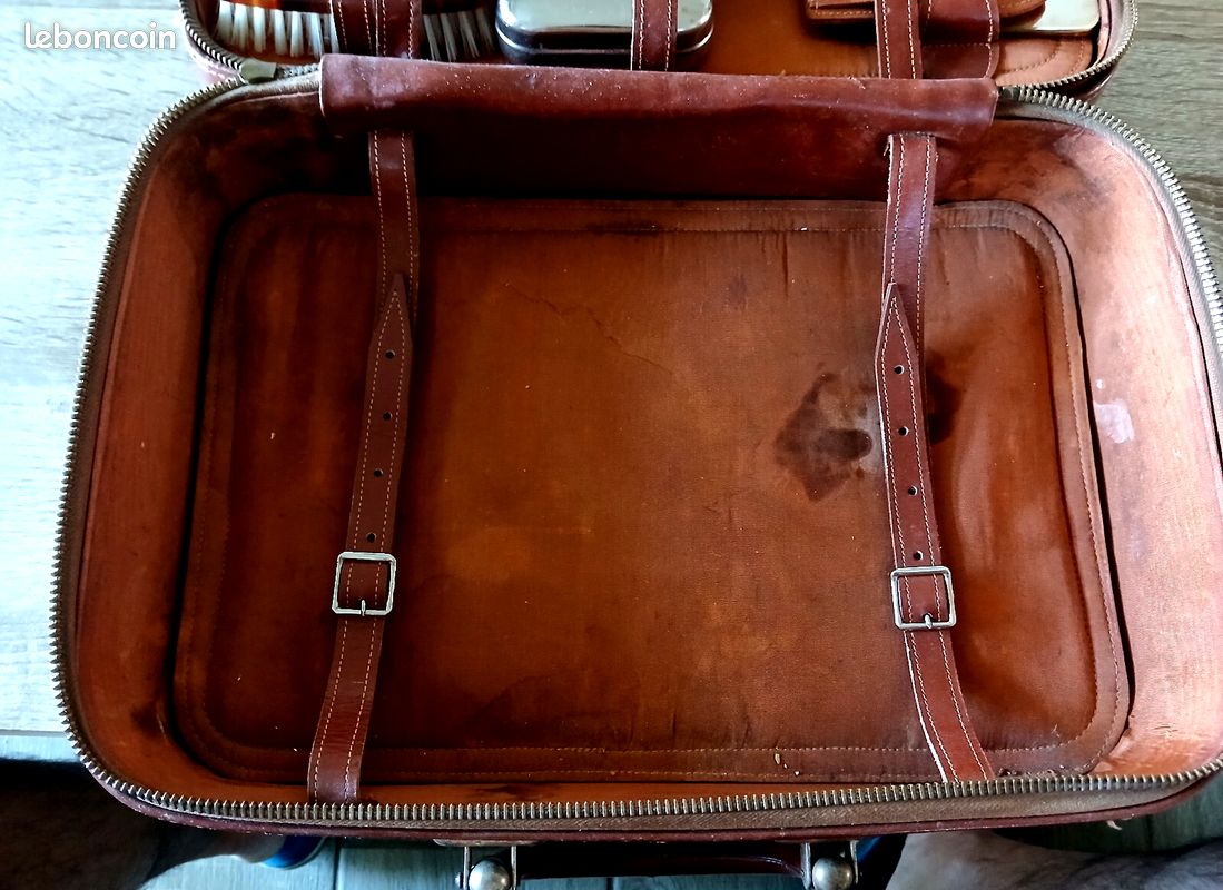 Trousse De Toilette Vintage / Coffret De Voyage Ancien - Bon état