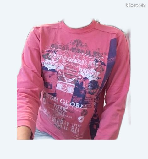 Haut pull rose léger (image 1)