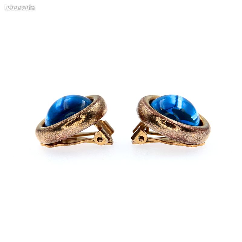 Boucles D'Oreilles Clips Vintage AGATHA PARIS - Dorées - Occasion