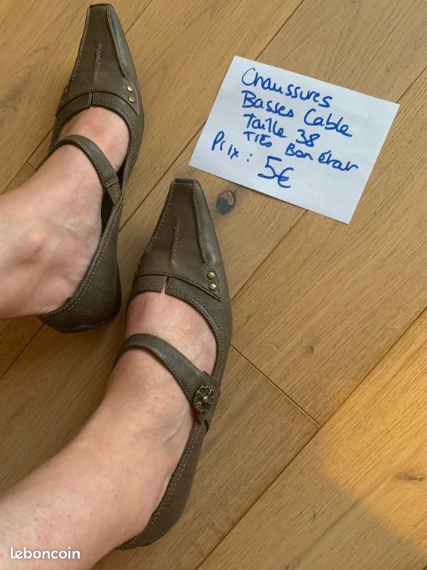 Chaussures basses Câble grises T38 très bon état (image 4)
