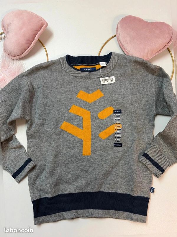 Pull Garçon - Neuf - okaïdi - taille 4 ans (image 1)