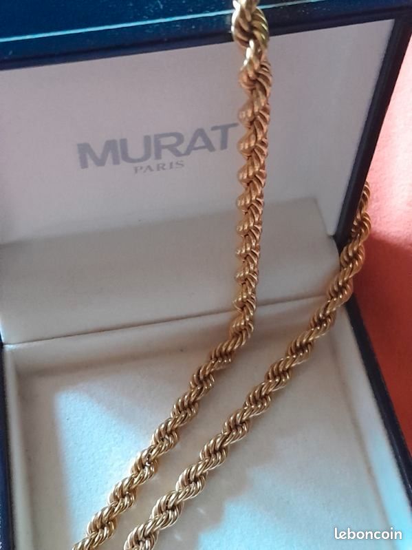 Chaine Murat Plaquée Or Avec Broche Camée Coquillage - Années 20, Défauts De Plaquage, Occasion