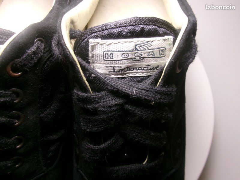Chaussures Hogan Sneaker Taille 36.5 - Occasion Femme, Couleur Gris, Cuir Suédé, Fabriqué En Italie