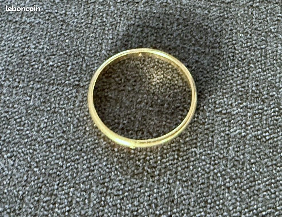 Bague Alliance Homme En Or Massif 18 Carats - Taille 71 (très Grande) - Occasion