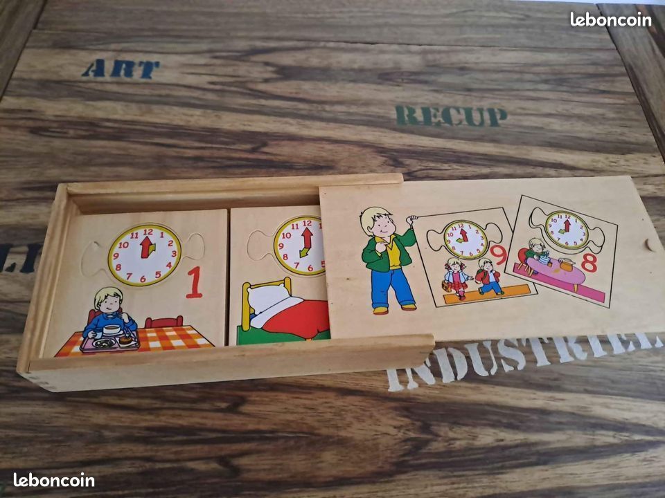 Jeu en bois appendre l heure 4 (image 1)