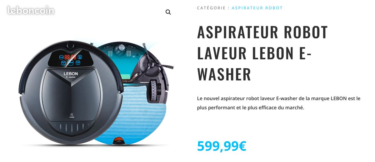Aspirateur robot / laveur ewasher Lebon (image 3)