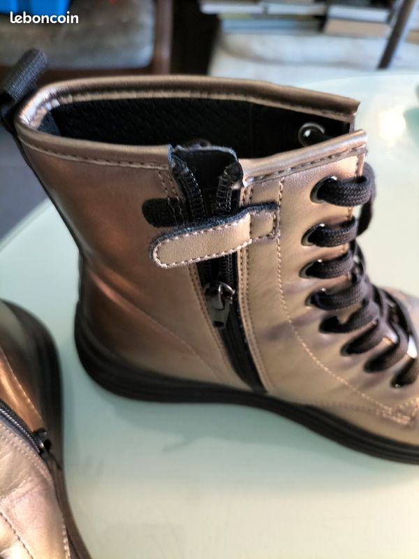 BOTTINES GEOX RESPIRA femme cuir dorees t : 36 (image 3)