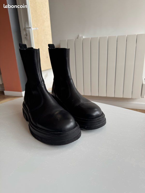 Bottes en cuir noires (image 5)
