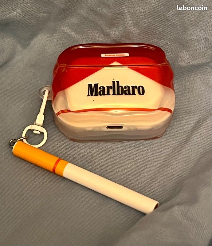 🚬 étui silicone coque protection écouteurs Bluetooth Apple AirPods Pro &  AirPods Pro 2 Marlboro Cigarettes