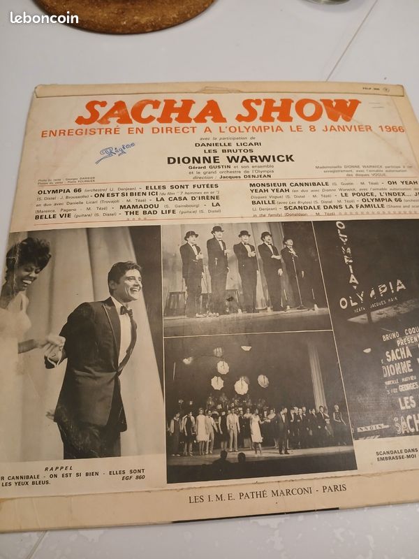 Vinyl Sacha Distel Olympia 1966 (image 2)