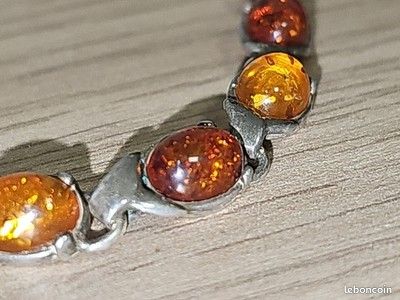 Collier Vintage En Ambre Naturelle - Bijou Rétro Authentique, Occasion En Bon état Général - Origine France