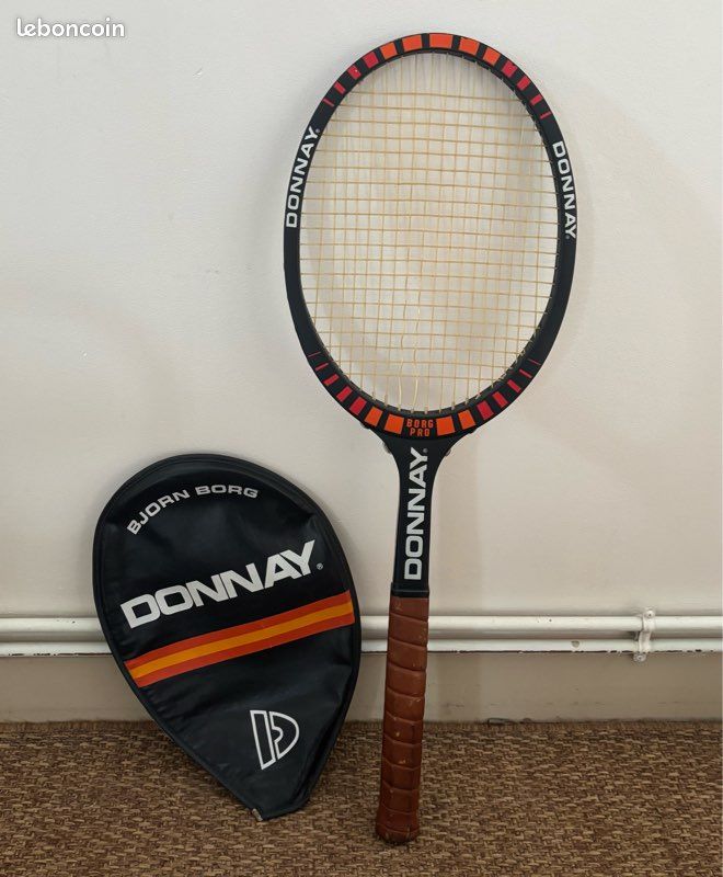 Raquette Tennis Bois Donnay Super Ace – Vintage Avec Presse – Pas De Déformation