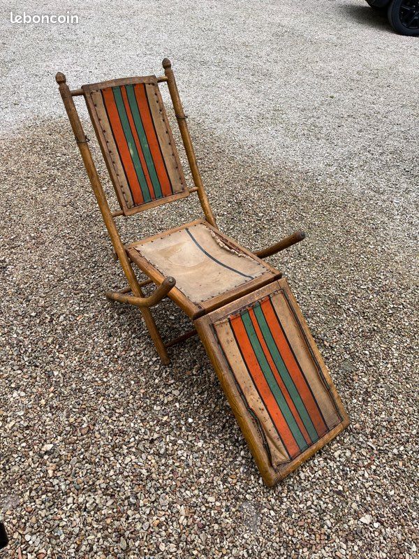 Chaise longue dépliante années 30 (image 1)