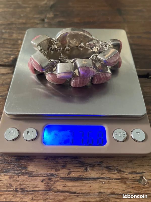 Magnifique bracelet argent et rhodochrosites (image 13)