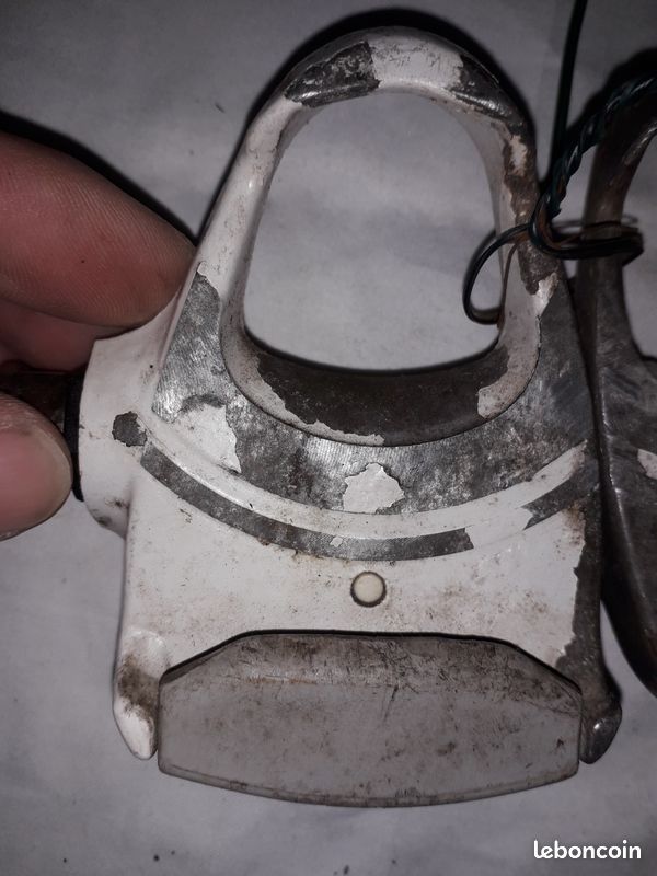 Paire pédales vintage Automatique LOOK ARC Blanches PP156 Alu -187 - Équipements vélos
