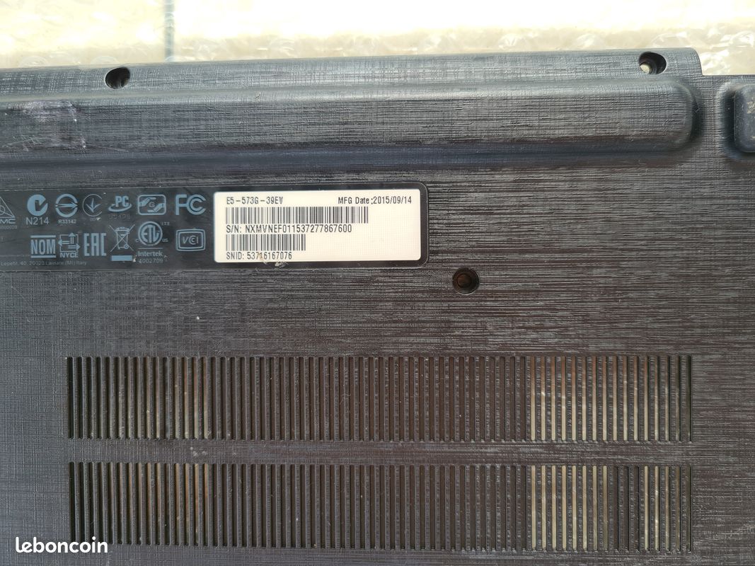 Clavier AZERTY Belge Complet Pour Acer Aspire E5 - Plasturgie D'origine