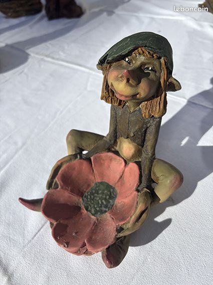 Statuette Elfe Lutin PAOR - Résine - Fabrication Espagne - Occasion