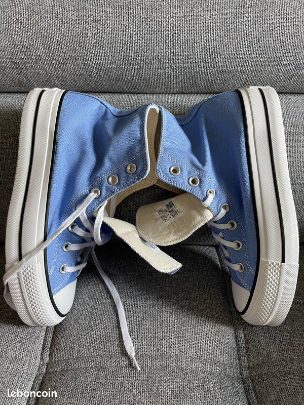 Converse Plateforme Bleu Gris Converse Plate-forme/ 39 Bleu Très