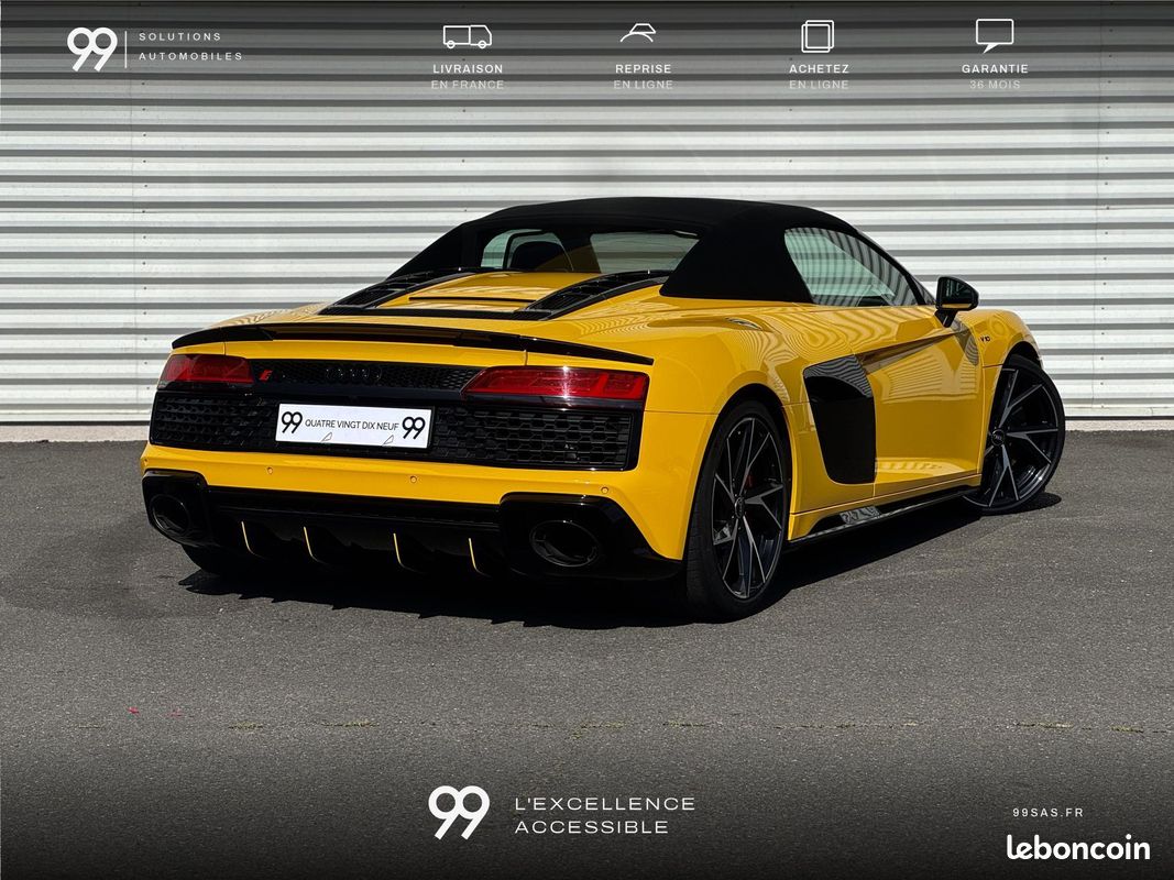 AUDI R8 Spyder V10 620ch Performance malus payé Miltek Carbon Full LOA 1521e/ MOIS LIVRAISON REPRISE (image 9)