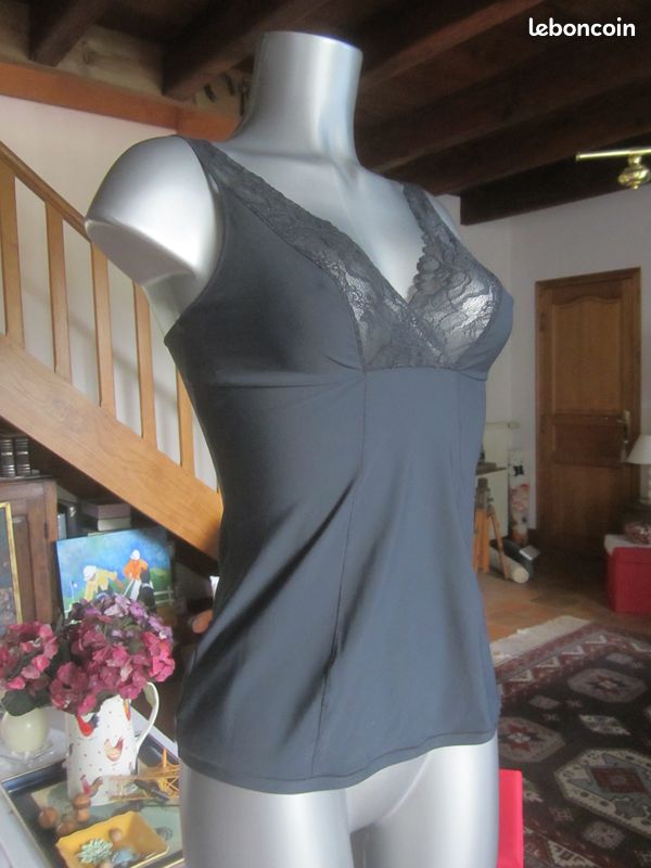 Caraco noir avec dentelle Well taille 38 (image 4)