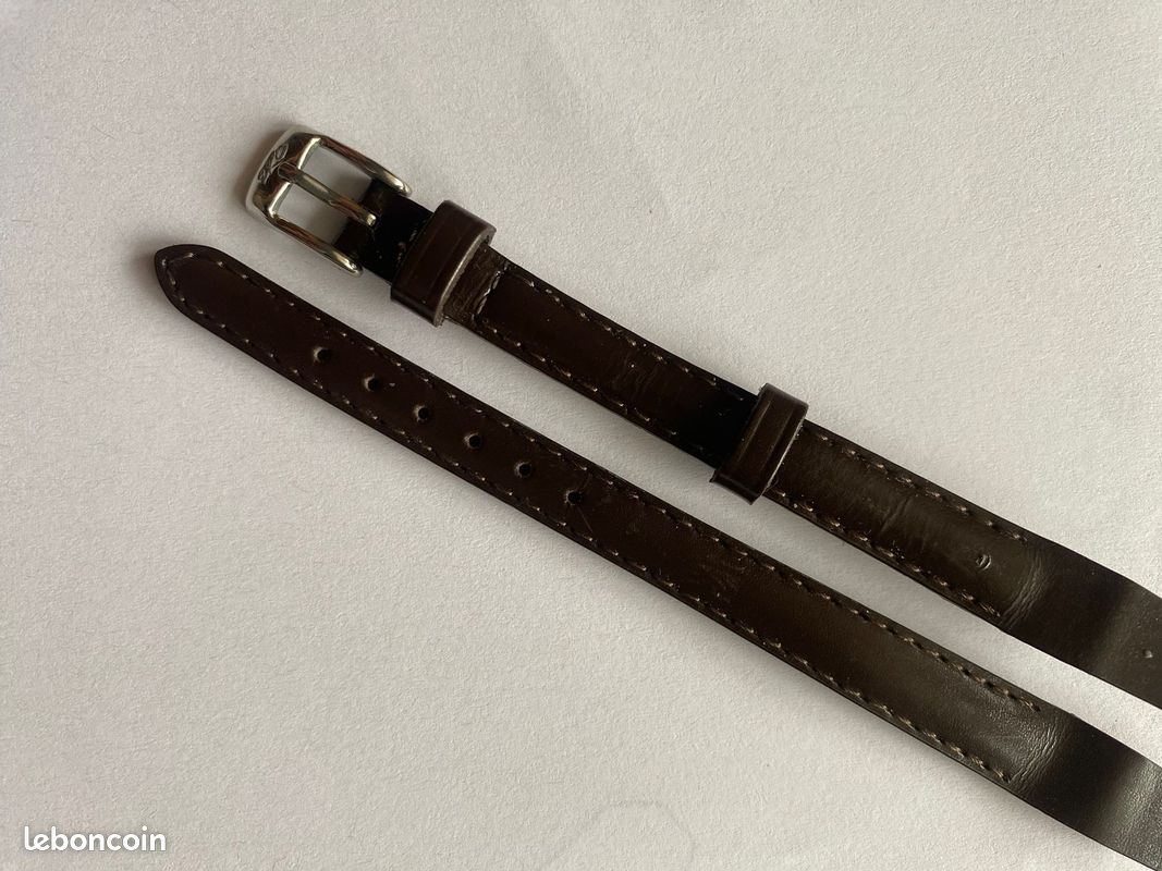 Bracelet De Montre Vintage COBRA En Cuir Véritable 20 Mm - Anses Soudées (Occasion)