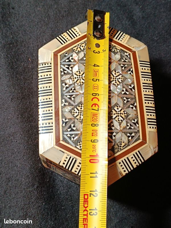 Prio Supply Boîte à bijoux traditionnelle en bois – Boîte en bois de