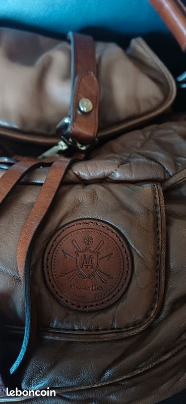 MASSIMO DUTTI Sac à dos, Cuir de mouton, Fabriqué en Espagne, Parfait état (image 8)