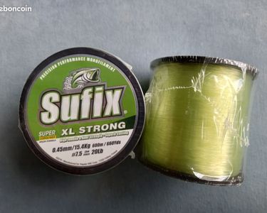 Fil De Pêche Monofilament Sufix XL Strong 0,18 Mm - 300 M - Vert Citron