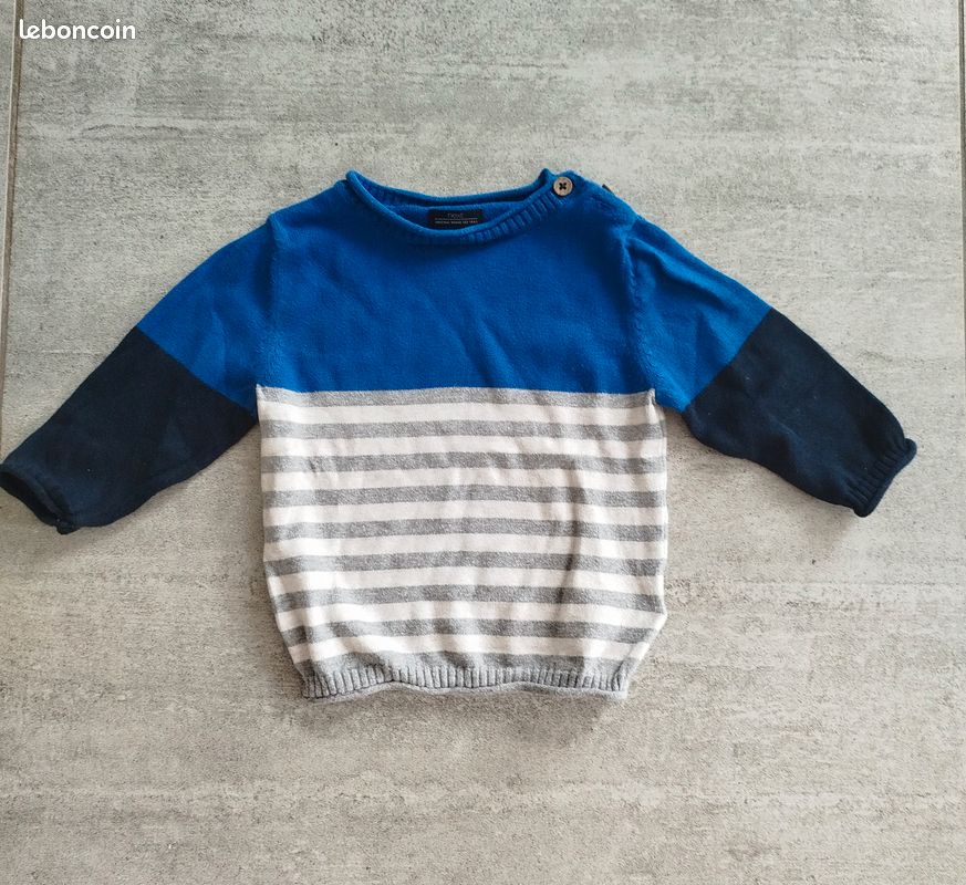 Pull coton ,6/9mois (image 1)