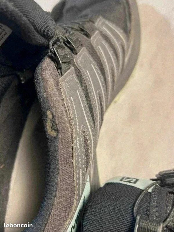 Basket / chaussure Salomon XA Comp 8 Trail Running | Taille 42⅔ | Gris Noir / bleu ciel (image 11)
