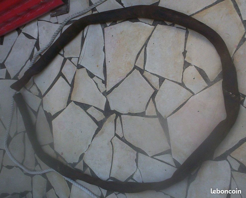 3,4m d'ancien tuyau en cuir de pompier d= 5cm (image 1)