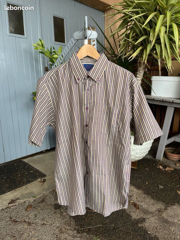 Chemise Vintage J. Madnally 'Le Colombien' - Taille L - Coton Coloré Années 90