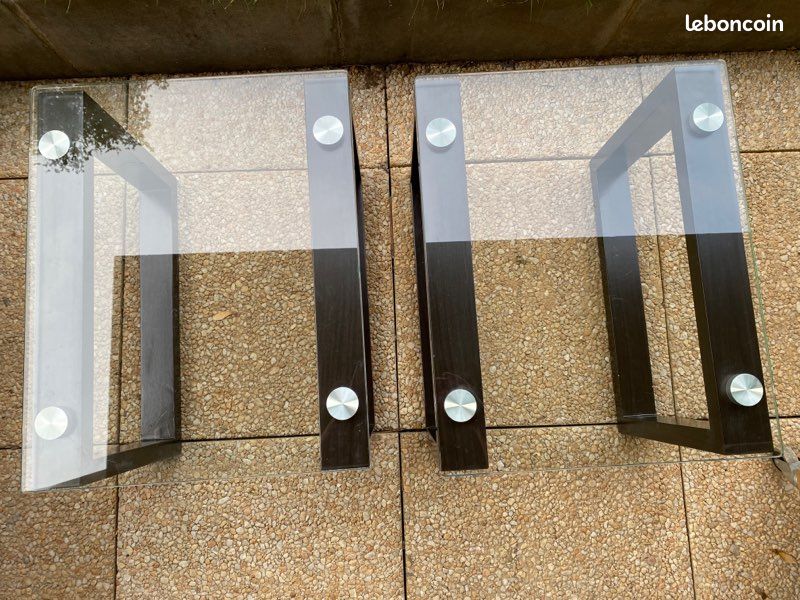 Table basse verre wengué (image 3)