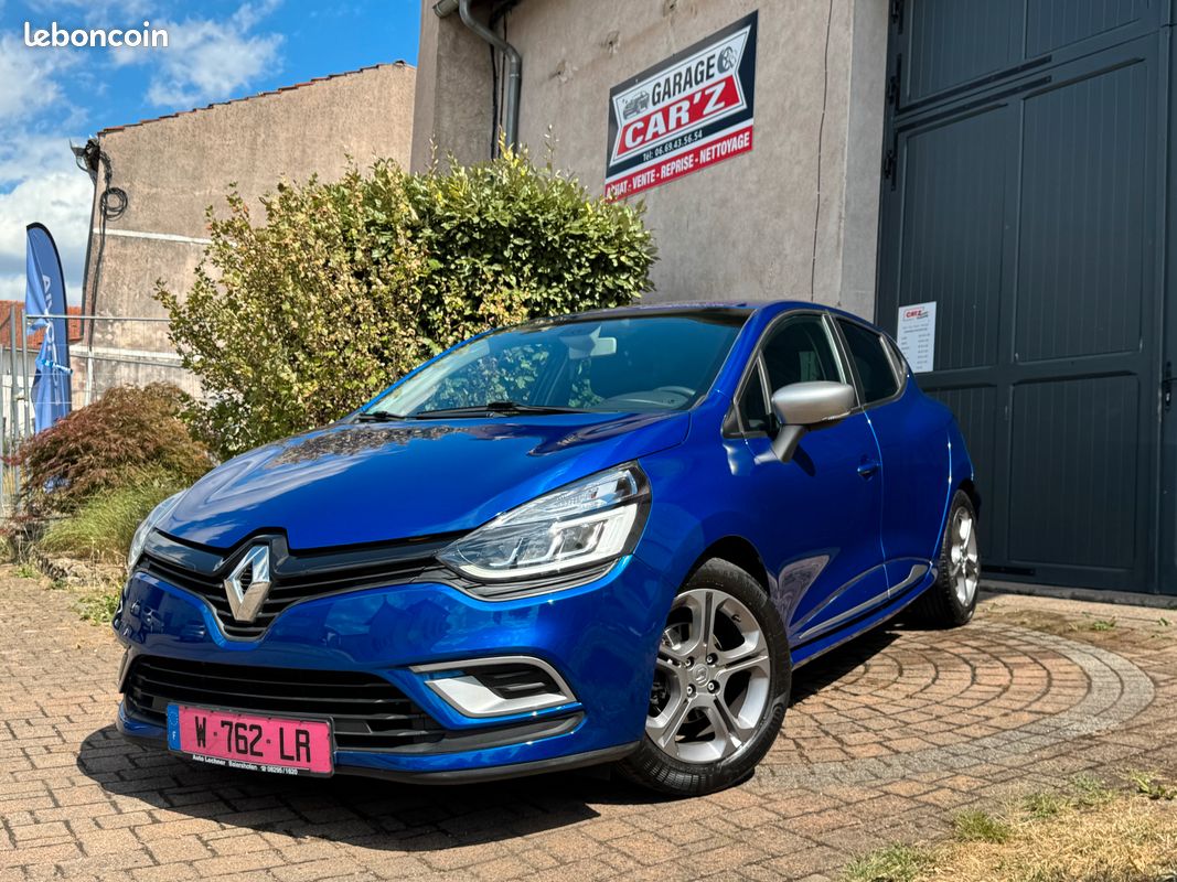 RENAULT CLIO IV PHASE 2 0,9 TCe 90cv EDITION GT Line / PHARES FULL LEDS / SIEGES CHAUFFANTS / PEINTURE BLEUE IRON / KEYLESS GO / CLIM AUTO ETC... (image 1)