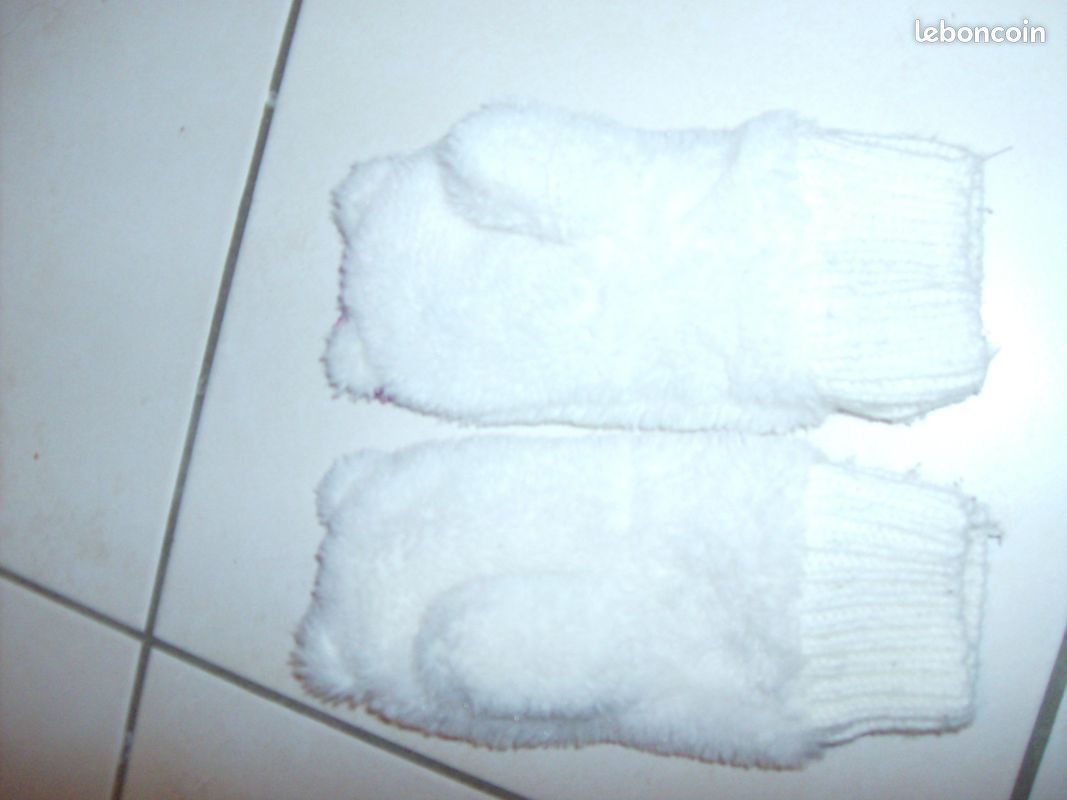 Paire de moufles 9 12 ans animal blanc fille (image 3)