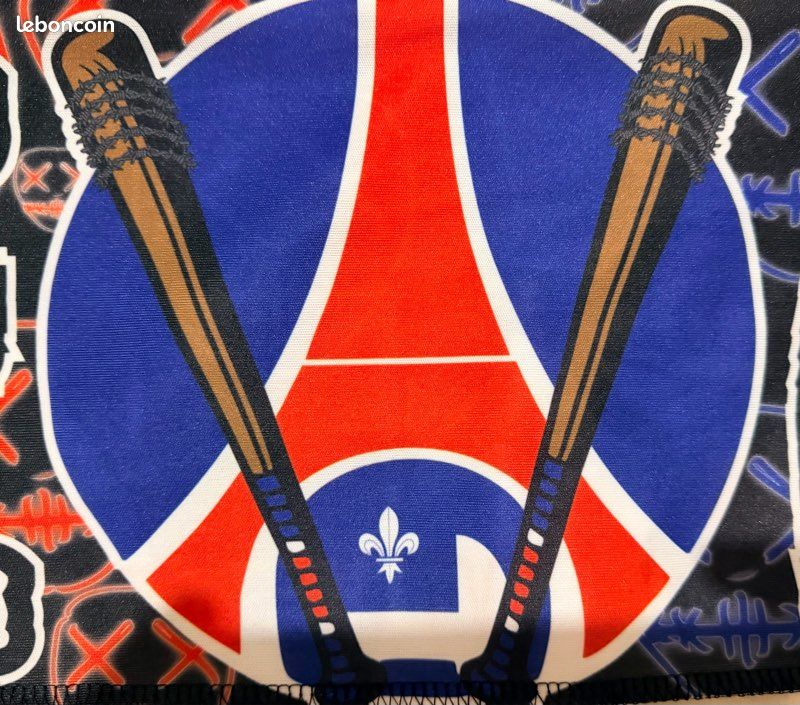 Écharpe PSG Marseille Multicolore – Satin De Soie, Unisexe, Fabriquée En France